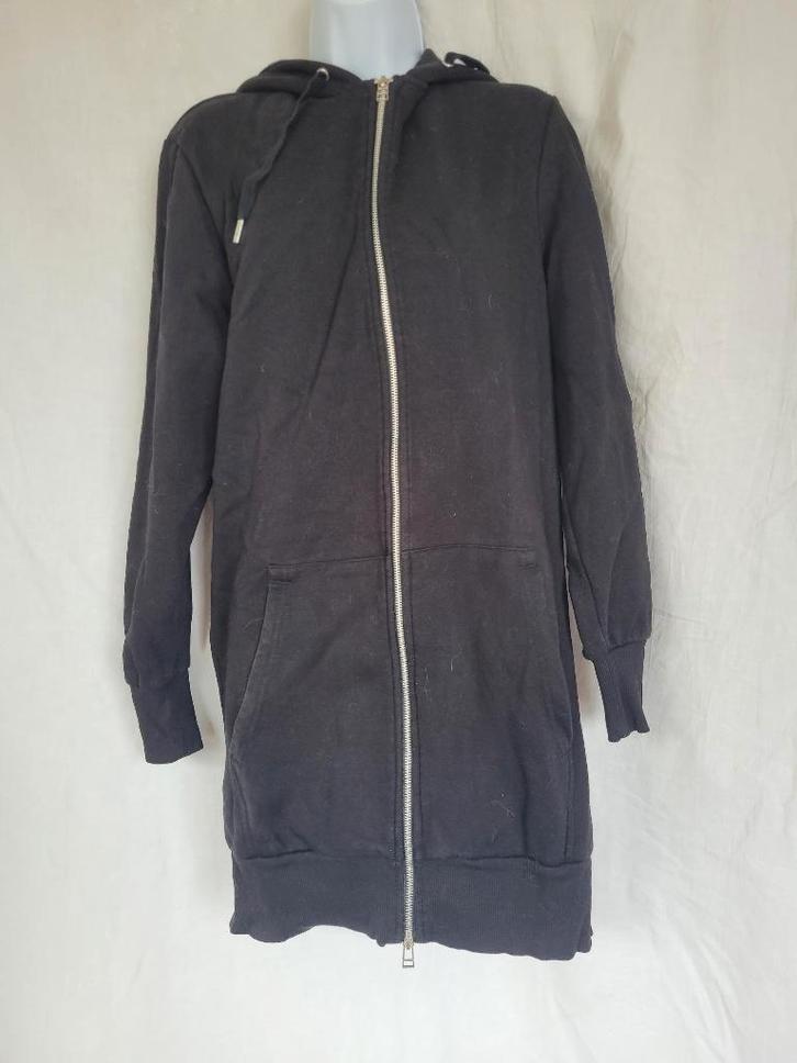 Stoer lang zwart vest mt S merk Divided, Kleding | Dames, Truien en Vesten, Zo goed als nieuw, Maat 36 (S), Zwart, Ophalen of Verzenden