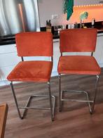 2 Zuiver Ridge Rib barkrukken, Huis en Inrichting, Barkrukken, Ophalen, Met voetsteun, Zo goed als nieuw, 90 cm of meer