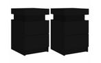 AANBIEDING | 2x nachtkastjes led verlichting zwart! GRATIS B, Verzenden, Nieuw, Minder dan 45 cm, 55 tot 70 cm