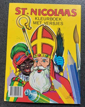 Vintage St. Nicolaas kleurboek met versjes  ( Mulder Holland beschikbaar voor biedingen