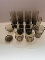 Luminac 15 Franse  rookglazen uit de jaren 70, Ophalen, Zo goed als nieuw, Overige typen