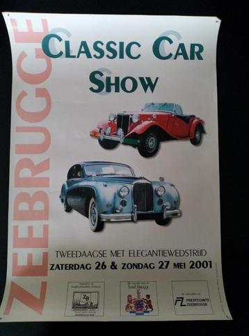 Poster CLASSIC CAR SHOW ZEEBRUGGE België beschikbaar voor biedingen