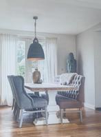 Kloostertafel - eettafel  220  100, Huis en Inrichting, Gebruikt, 200 cm of meer, Vijf personen of meer, Rechthoekig