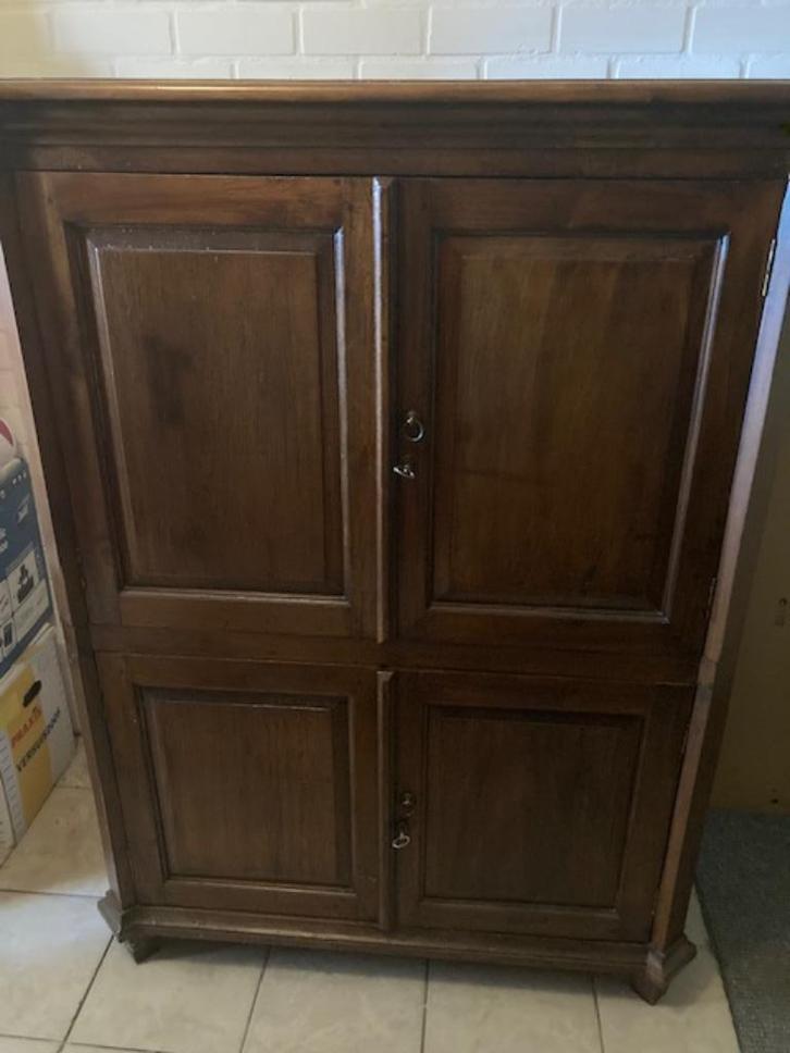 Teak kast, Huis en Inrichting, Kasten | Dressoirs, Zo goed als nieuw, 100 tot 150 cm, 25 tot 50 cm, Ophalen