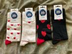4 Paar Seas Socks van forebel met Hartjes - Nieuw, Sokken en Kniesokken, Zwart, Nieuw, Overige maten