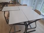 Diverse schooltafels / lessenaars – totaal 75 stuks – €22,50, Ophalen, In hoogte verstelbaar, Gebruikt, Bureau