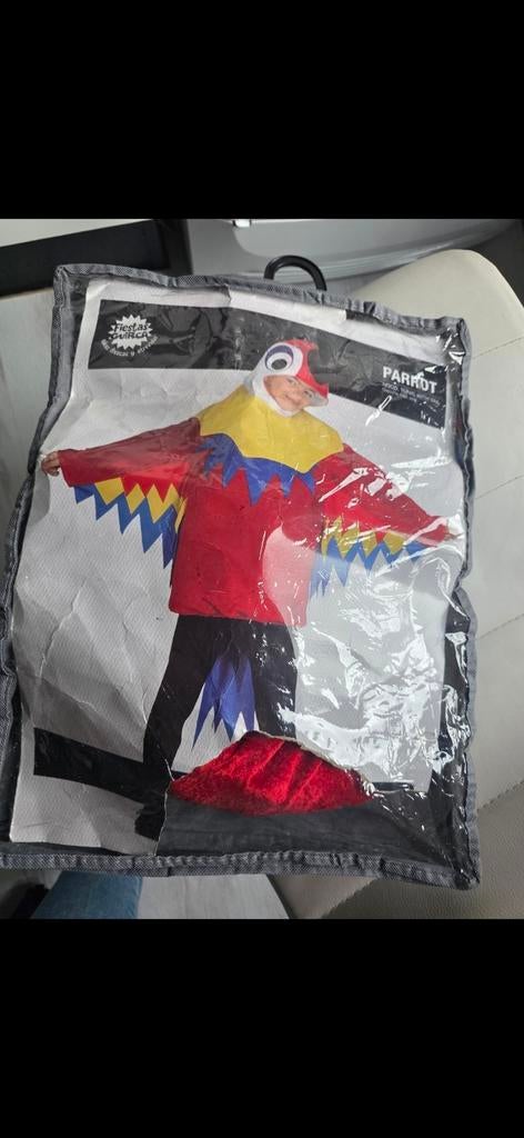Mooi Papegaai Carnavalspak voor Kinderen, Ophalen of Verzenden, Zo goed als nieuw, 122 t/m 128, Jongen of Meisje