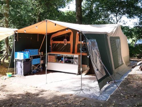 Trigano Odyssee Plus GL 2016 beige / groen + bonusje!, Caravans en Kamperen, Vouwwagens, Trigano, tot en met 6, Aanwezig, Ophalen