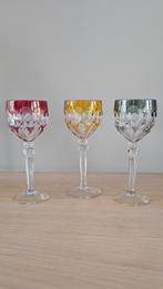 Vintage kristal wijnglazen van Hofbauer, Baviera, Ophalen of Verzenden