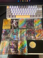 POKEMON KAARTEN + TWEE MUNTEN, Ophalen, Zo goed als nieuw, Meerdere kaarten