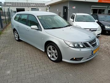 Saab 9-3 1.8 I Estate 2008 Grijs NIEUWE APK!! TREKHAAK!!  beschikbaar voor biedingen