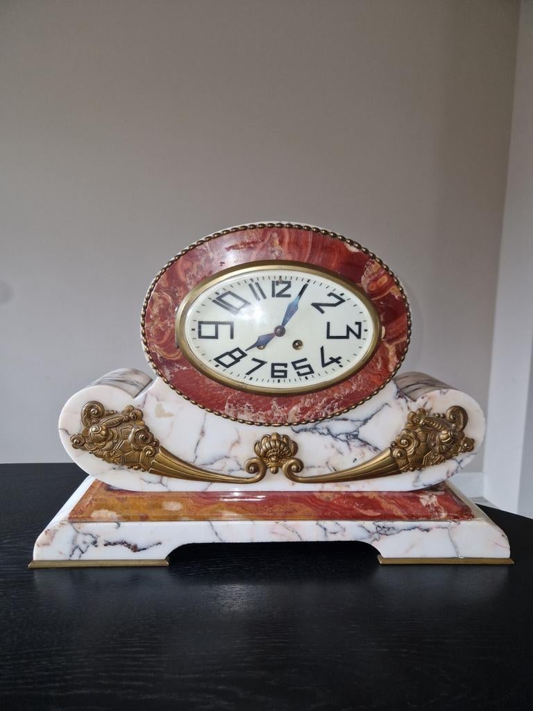 Antieke Franse pendule klok Art Deco stijl, Antiek en Kunst, Antiek | Klokken, Ophalen