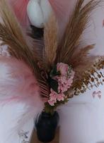 Vaas met Pampasgras en Bloemen, Overige materialen, Overige kleuren, Ophalen of Verzenden, Zo goed als nieuw