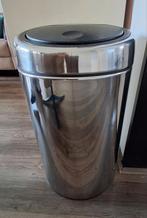Brabantia touchbin prullenbak, Ophalen, Gebruikt, Rvs, 50 tot 75 cm