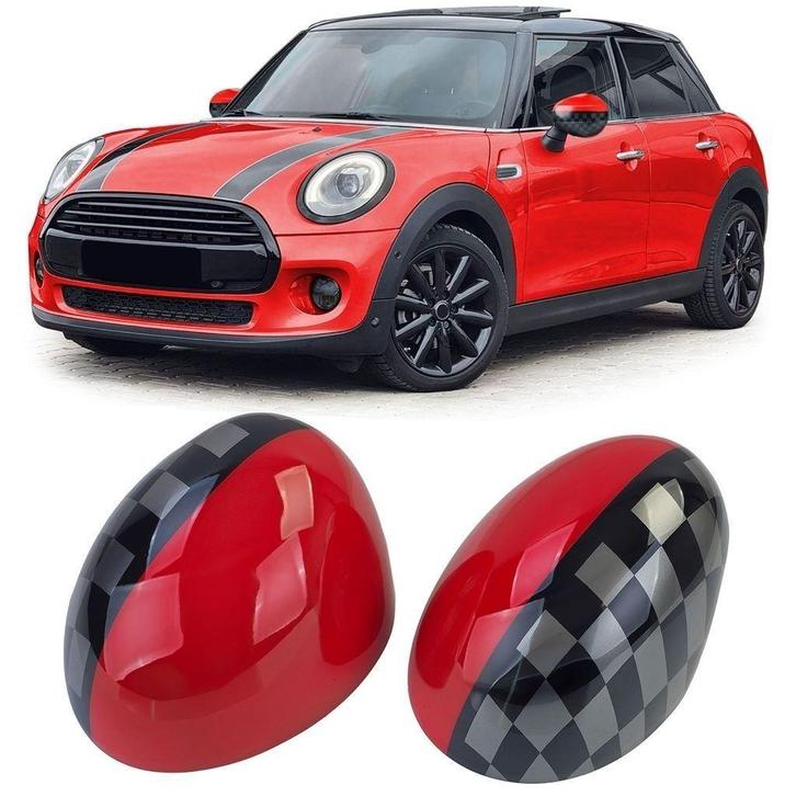 Spiegel Spiegelkappen Voor Mini F54 F55 F56 F57 Union Rood, Auto diversen, Tuning en Styling, Verzenden