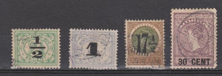 138 - 141 geb Nooduitgifte 1917 Nederlands Indie voor 10% CW, Postzegels en Munten, Postzegels | Nederlands-Indië en Nieuw-Guinea