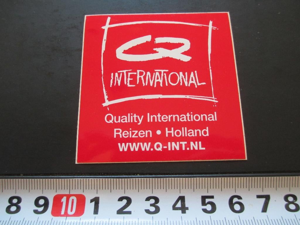 sticker Q quality international reizen holland logo *, Ophalen, Zo goed als nieuw