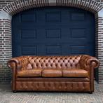 Chesterfield bank met 2 Chesterfield fauteuils, Huis en Inrichting, Fauteuils, Ophalen, Minder dan 75 cm, Zo goed als nieuw, Chesterfield Engels modern industrieel