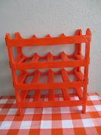 Vintage Flessenrek / Wijnrek Retro Oranje, Ophalen of Verzenden, Huis en Inrichting