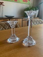 Mooie Glazen Kandelaars Set, Huis en Inrichting, Woonaccessoires | Kandelaars en Kaarsen, Overige materialen, Wit, Ophalen of Verzenden