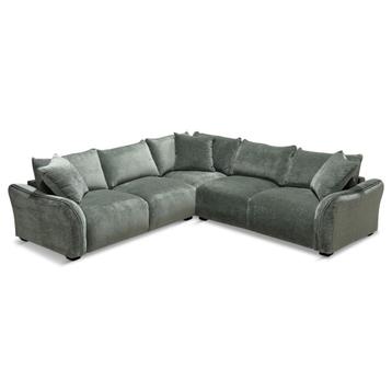 Ruime luxe hoekbank stof Luster mint (uit voorraad!) SALE beschikbaar voor biedingen