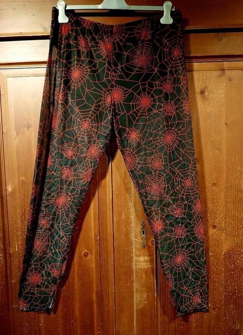 stoere gothic legging spiderweb 48/50, Kleding | Dames, Leggings, Maillots en Panty's, Legging, Zwart, Ophalen of Verzenden