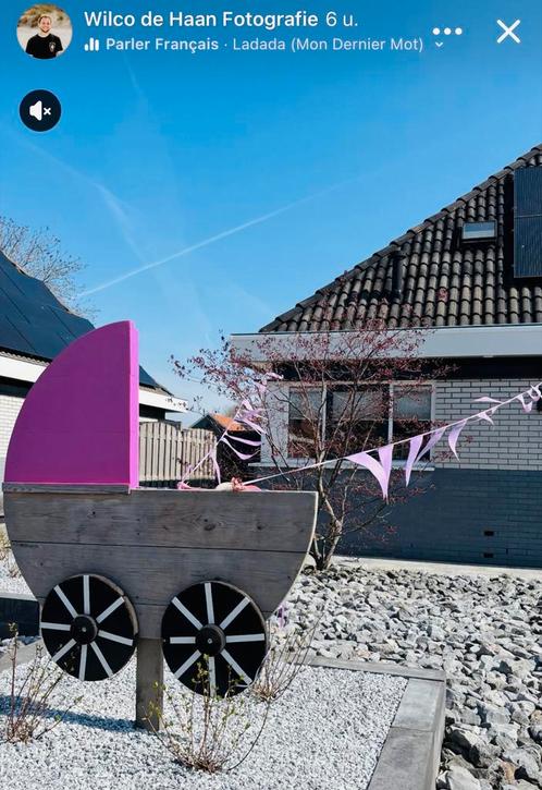 Te huur steigerhouten geboortewieg, Kinderen en Baby's, Kraamcadeaus en Geboorteborden, Zo goed als nieuw, Ophalen