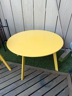 Tuin tafeltjes geel, Tuin en Terras, Tuintafels, Ophalen, Gebruikt, Rond