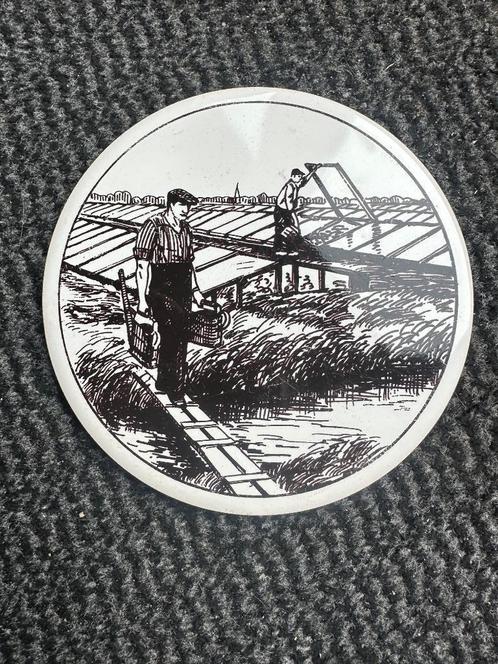 Brinkman tegeltje van het Westland. Platglas, ramen afdekken, Antiek en Kunst, Antiek | Wandborden en Tegels, Ophalen of Verzenden