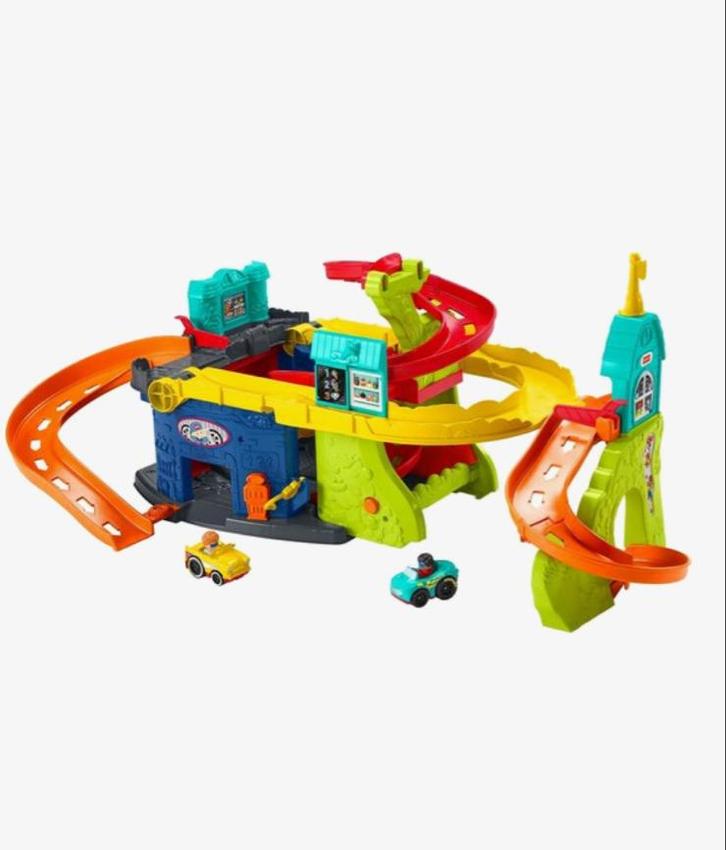 Little People Garage met Auto's en Oplegger, Kinderen en Baby's, Speelgoed | Overig, Gebruikt, Jongen of Meisje, Ophalen of Verzenden