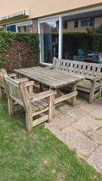 Houte tuinset, Tuin en Terras, Tuinsets en Loungesets, Ophalen, Zo goed als nieuw, Hout