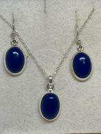 Zilveren setje met echte lapis lazuli