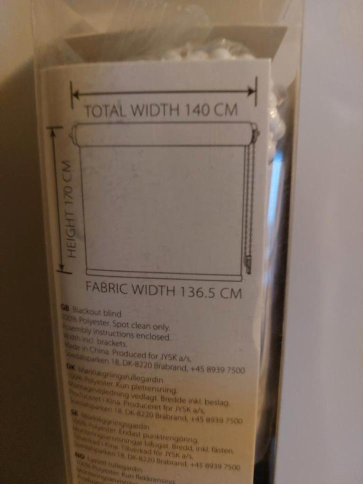 Verduisterend rolgordijn zwart met glans streep - 1 meter, Huis en Inrichting, Stoffering | Gordijnen en Lamellen, Nieuw, Zwart