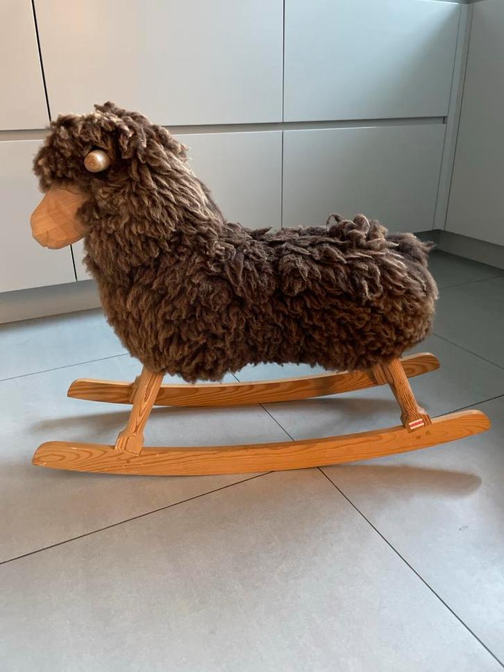 Vintage Rocking Sheep - Poul Kjaer Design, Kinderen en Baby's, Speelgoed | Knuffels en Pluche, Gebruikt, Paard, Ophalen