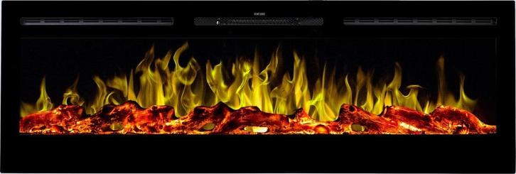 Elektrische sfeerhaard Majestic Black 128cm - Aflamo 50, Huis en Inrichting, Haarden, Nieuw, Elektrische haard, Ophalen