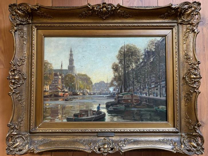 Heinrich Hermanns - Westerkerk Amsterdam, Antiek en Kunst, Kunst | Schilderijen | Klassiek, Ophalen