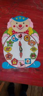 Vintage Houten Clown Puzzel Klok, Antiek en Kunst, Ophalen of Verzenden