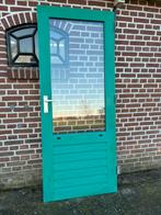 Hardhouten achterdeur 82,5x201,5cm., Doe-het-zelf en Verbouw, Ophalen, 80 tot 100 cm, 200 tot 215 cm, Glas