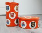 vintage koektrommel en biscuitbus van arks, Verzamelen, Blikken, Ophalen of Verzenden, Gebruikt, Koek(jes), Overige merken