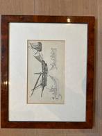 Ets van Texelse bootjes in lijst, Antiek en Kunst, Ophalen of Verzenden