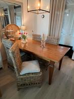 Rieten eetkamerstoelen, Riviera Maison style, Huis en Inrichting, Ophalen, Gebruikt
