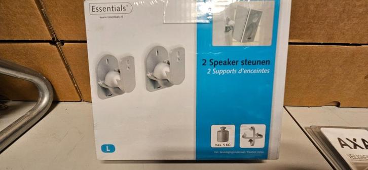 Essentials luidsprekersteun | 5kg | zilvergrijs | 2 stuks, Audio, Tv en Foto, Televisie-accessoires, Nieuw, Verzenden