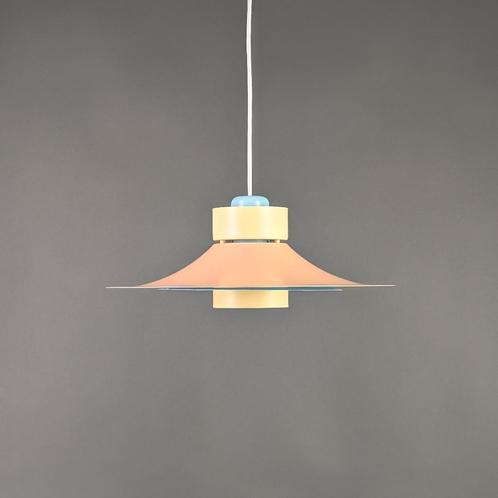 Hanglamp pastelkleuren, vintage deens design Horn Belysning, Huis en Inrichting, Lampen | Hanglampen, Zo goed als nieuw, 75 cm of meer