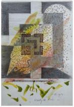 Wilhelmus J (Woody) van Amen(1936) Tekening"Labyrint"Ges Ged, Ophalen of Verzenden