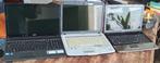 Drie oude laptops voor onderdelen/sloop/restoratie., Ophalen of Verzenden, Gebruikt, 17 inch of meer, Onbekend