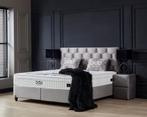 Opbergboxspring Palermo Grijs Dreambedden, Ophalen of Verzenden, 180 cm, 200 cm, Grijs