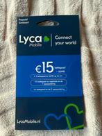 Lyca simkaart met totaal €15 beltegoed + 50MB, Telecommunicatie, Ophalen of Verzenden, Zo goed als nieuw, Overige providers