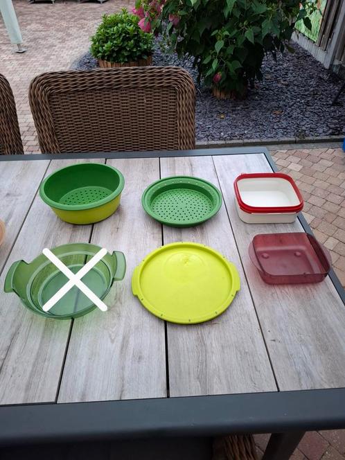 Tupperware Onderdelen - Los te Koop!, Huis en Inrichting, Keuken | Tupperware, Gebruikt, Overige typen, Blauw, Geel, Groen, Wit