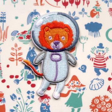 Leeuw Astronaut sticker patch badge embleem applicatie beschikbaar voor biedingen