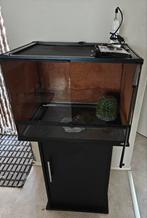 Terrarium 45x60x40 incl. lamphouders en waterval, Ophalen, Zo goed als nieuw, Terrarium of Paludarium